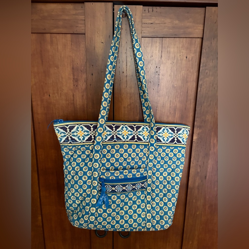 Vera Bradley Blue and Yellow Patterned Tote